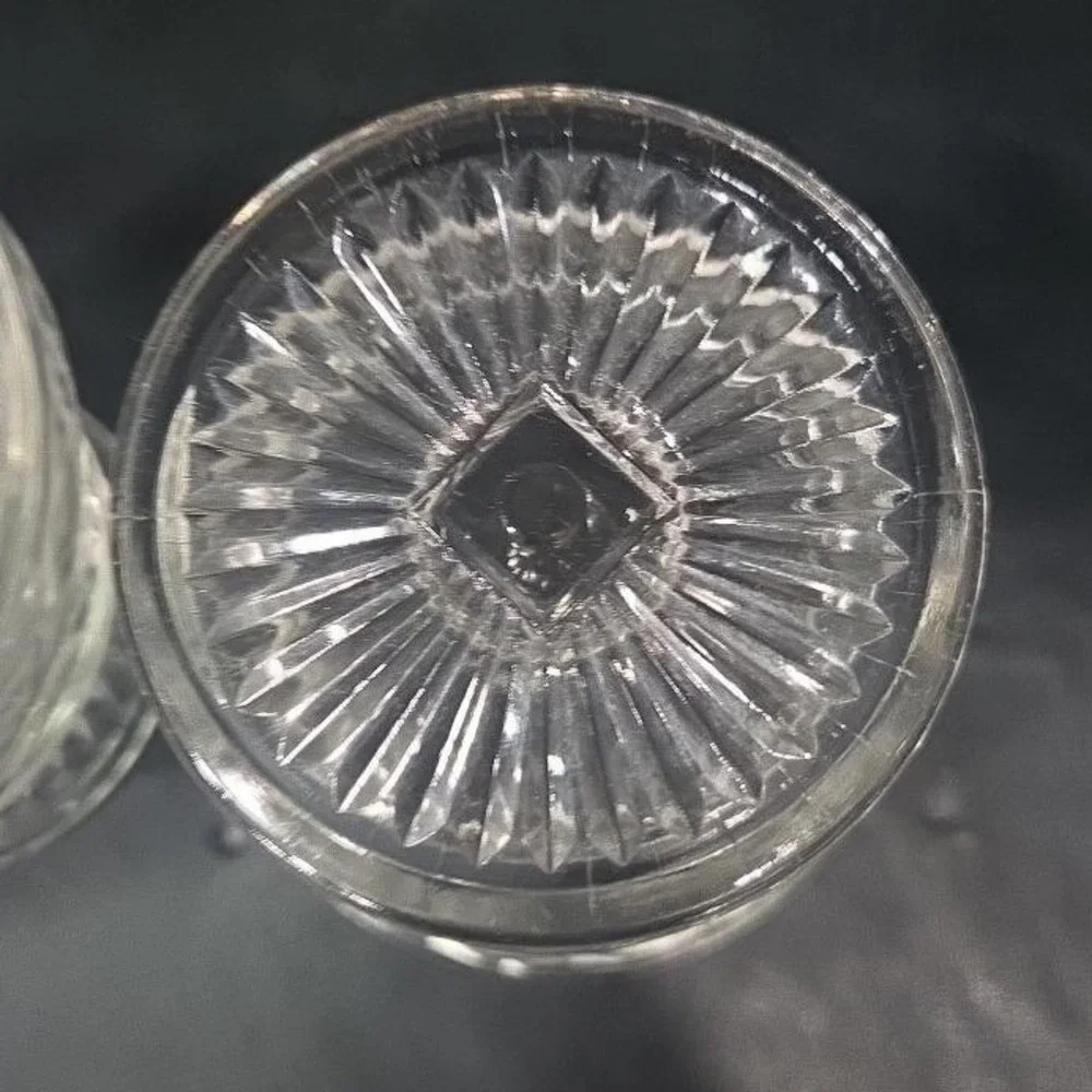 Hazel Atlas Gothic Sherbet Glasses, Set of 2, Peanut Butter Glass Dessert Dishes